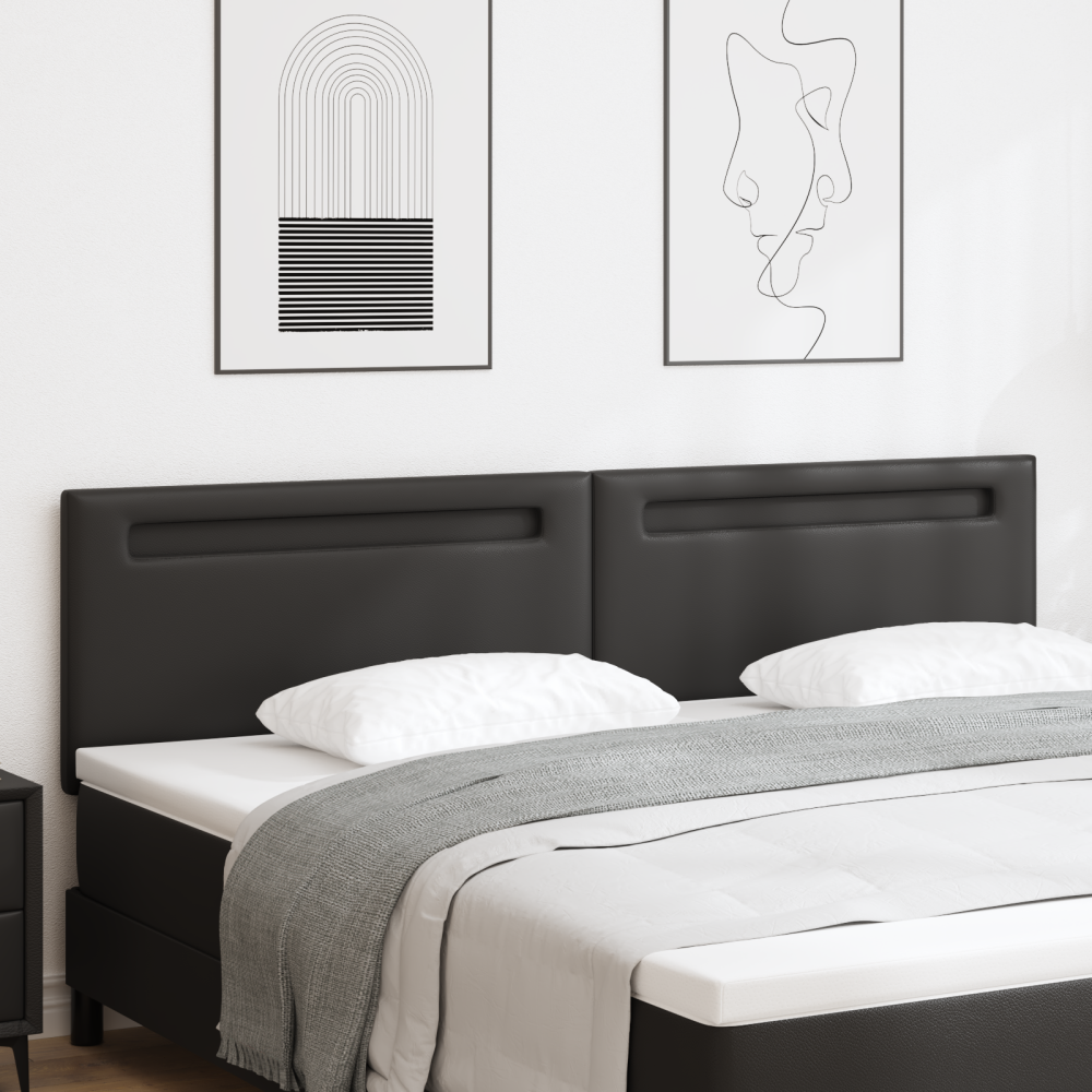 vidaXL Sänggavel Enkel Design Svart 200 cm Konstläder