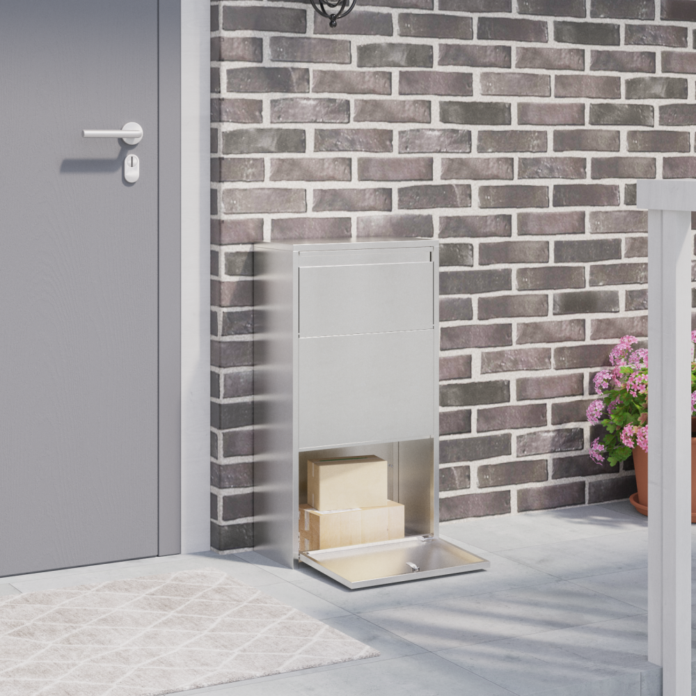 vidaXL Paketdrop Box 44x22x82 cm Rostfritt Stål