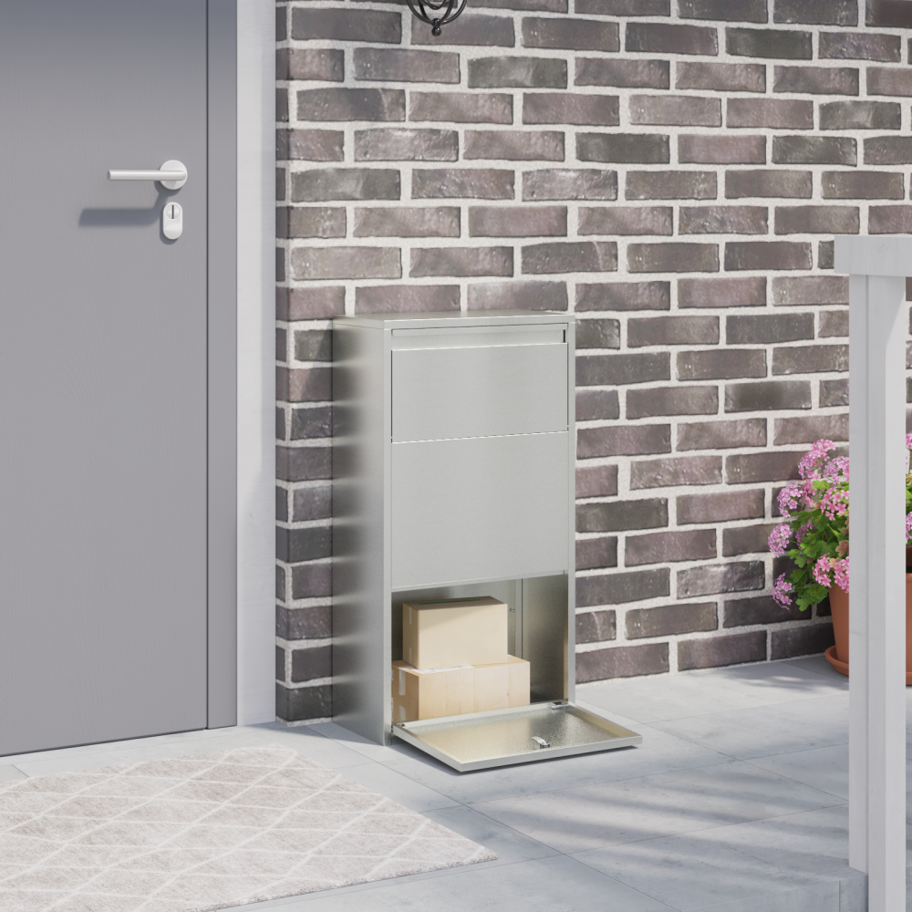 vidaXL Paket Neddroppningslåda 44x22x82 cm Galvaniserad Stål