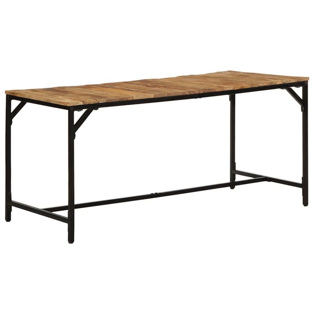 vidaXL Matbord 160x80x75 cm massivt trä grov mango