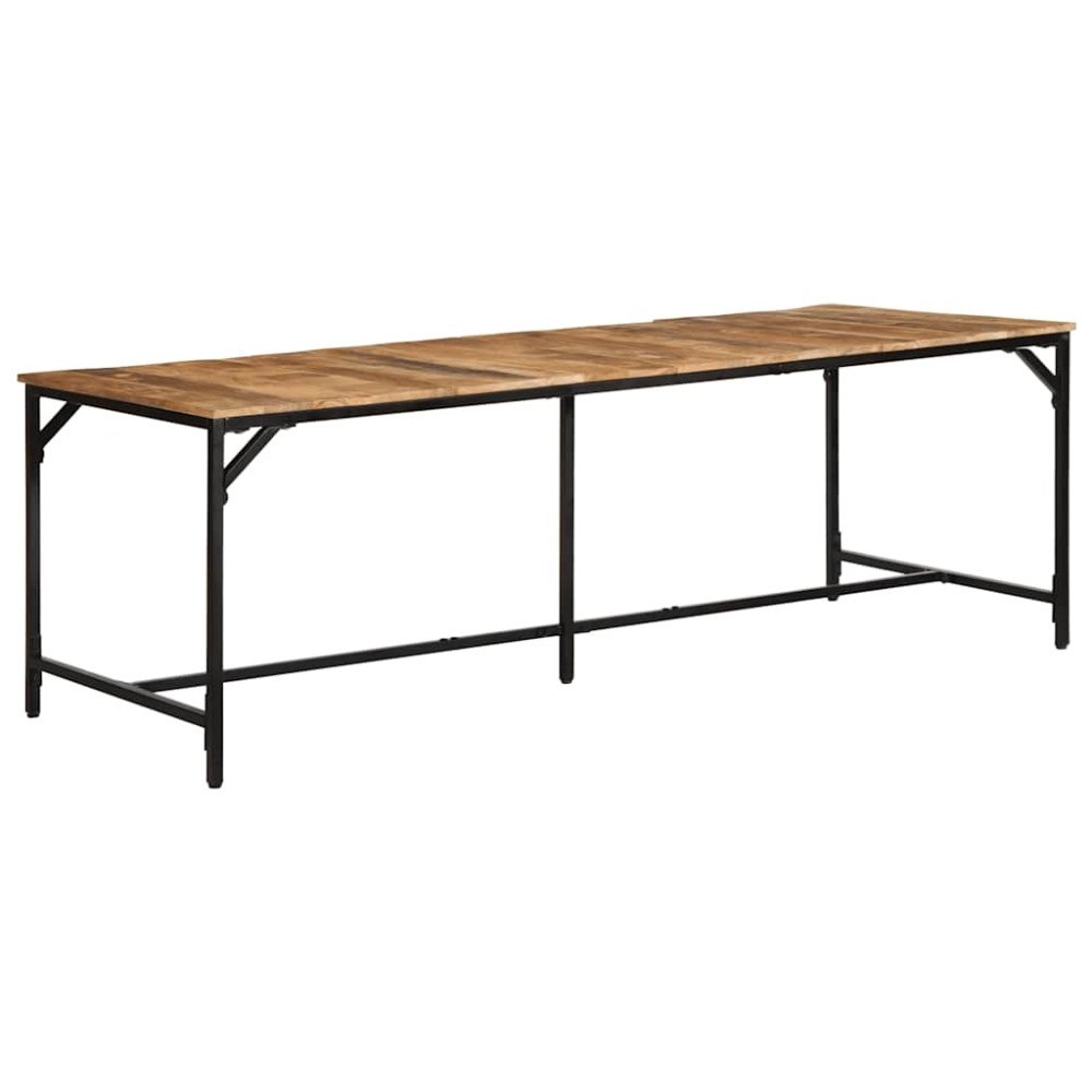 vidaXL Matbord 220x90x75 cm massivt trä grov mango
