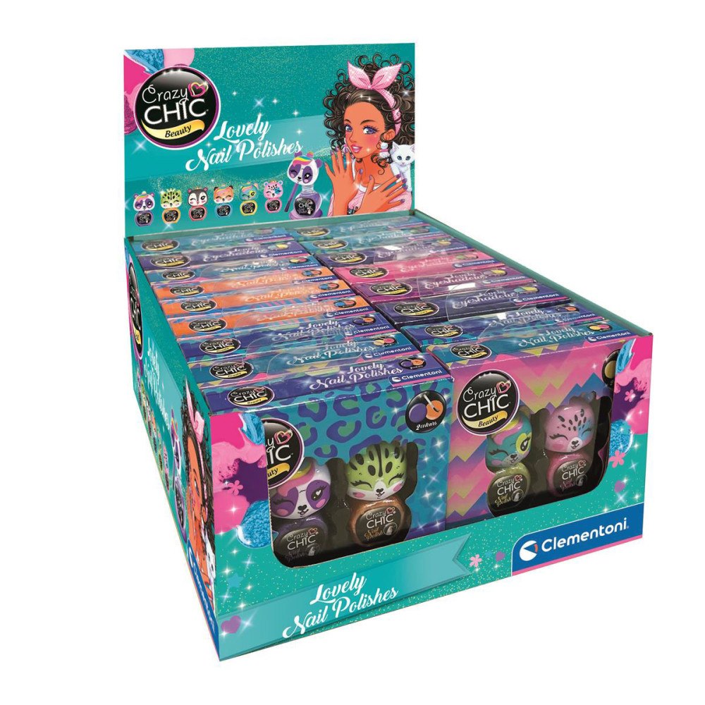 Clementoni Crazy Chic Lovely Nail Polishes 18pcs -Asst CDU