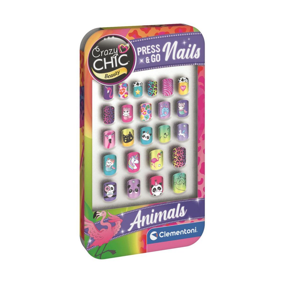 Clementoni Crazy Chic Nails Animals  22pcs -Asst CDU