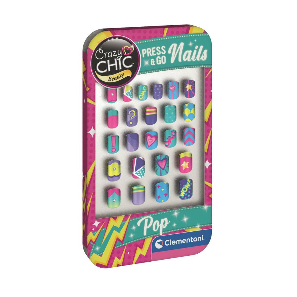 Clementoni Crazy Chic Nails Pop 22pcs -Asst CDU