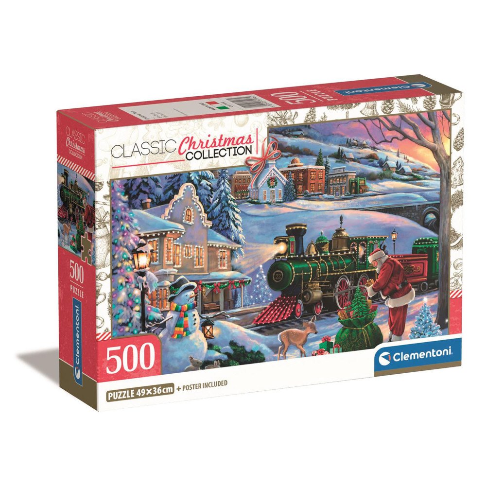 Clementoni 500 pcs Christmas Train Compact