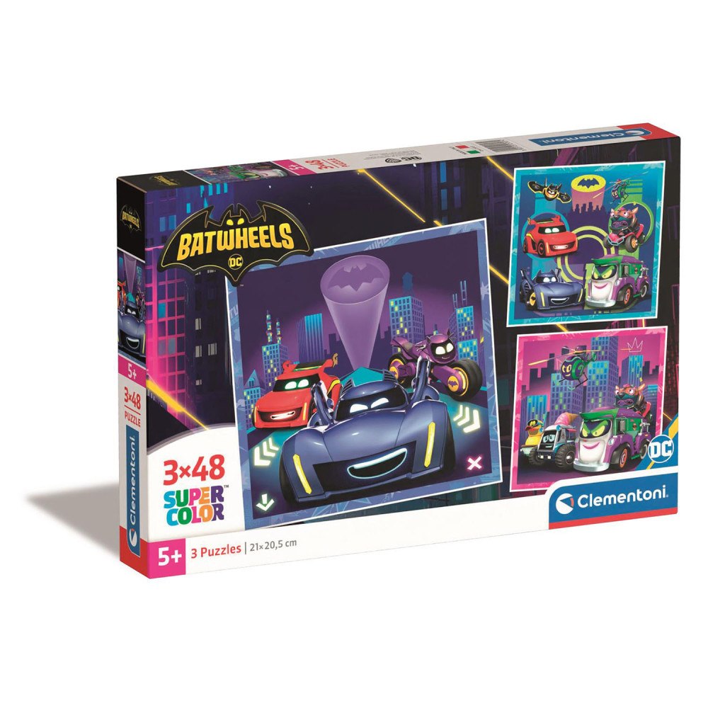 Clementoni 3x48 pcs Puzzles Kids Batwheels