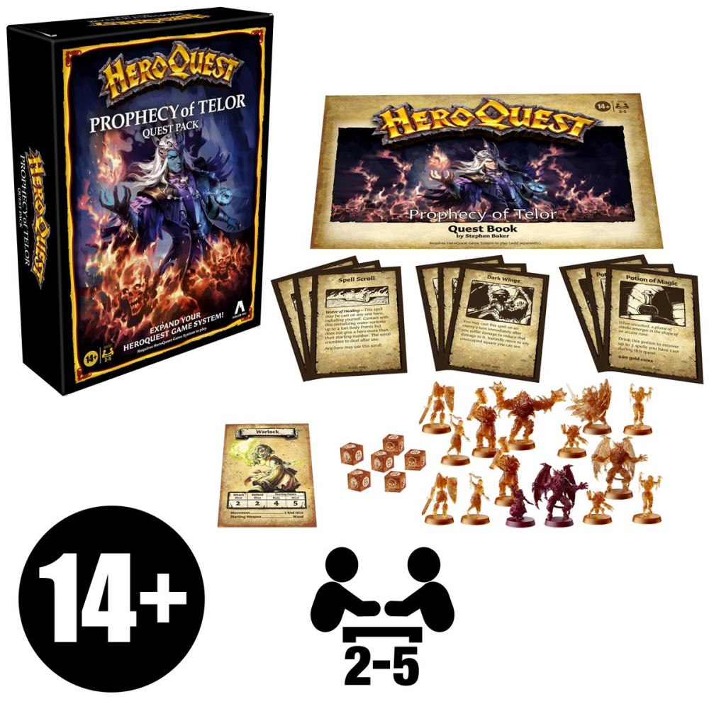 AVALON HILL HEROQUEST PROPHECY OF TELOR QUEST PACK