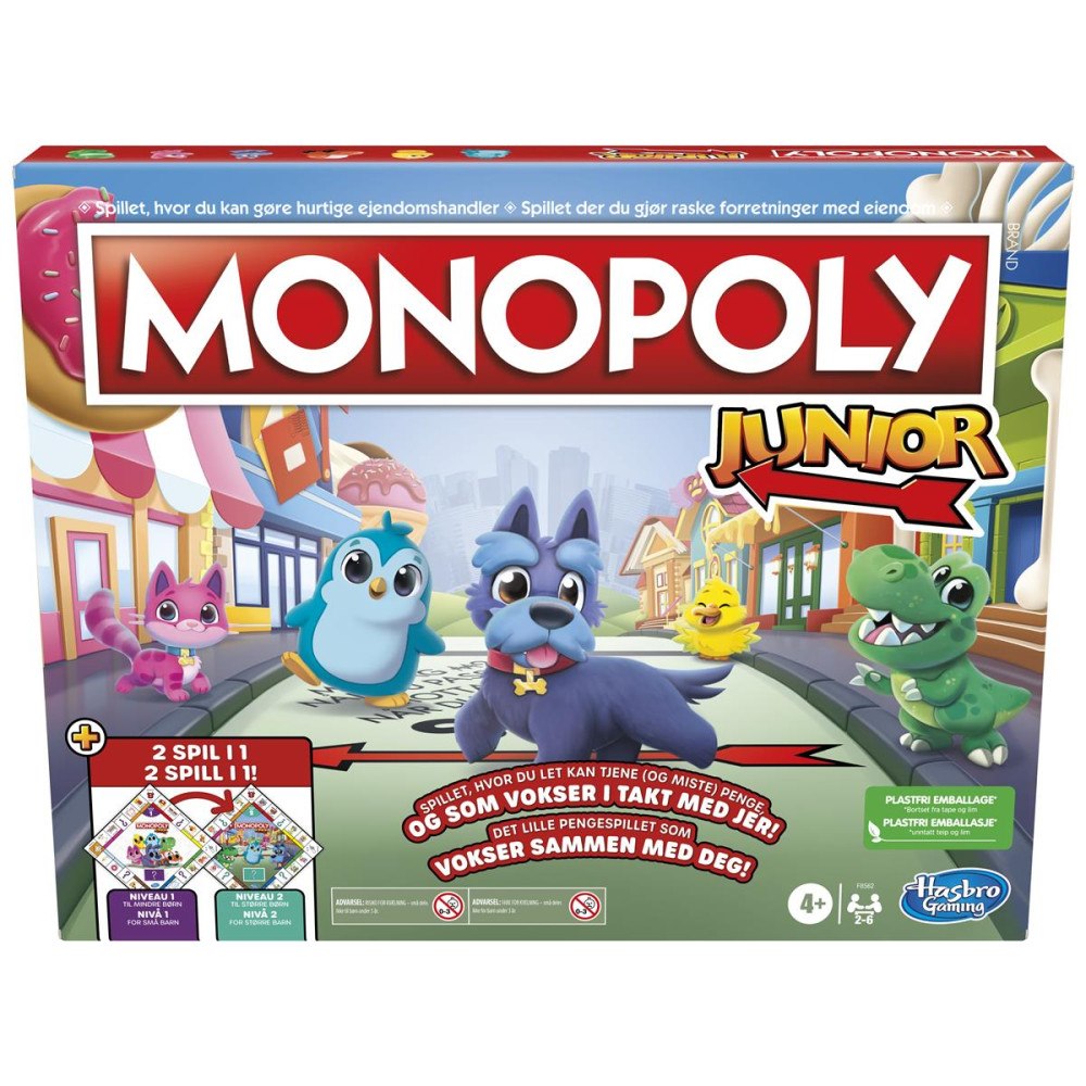 Hasbro Gaming MONOPOLY JUNIOR 2 GAMES IN 1
