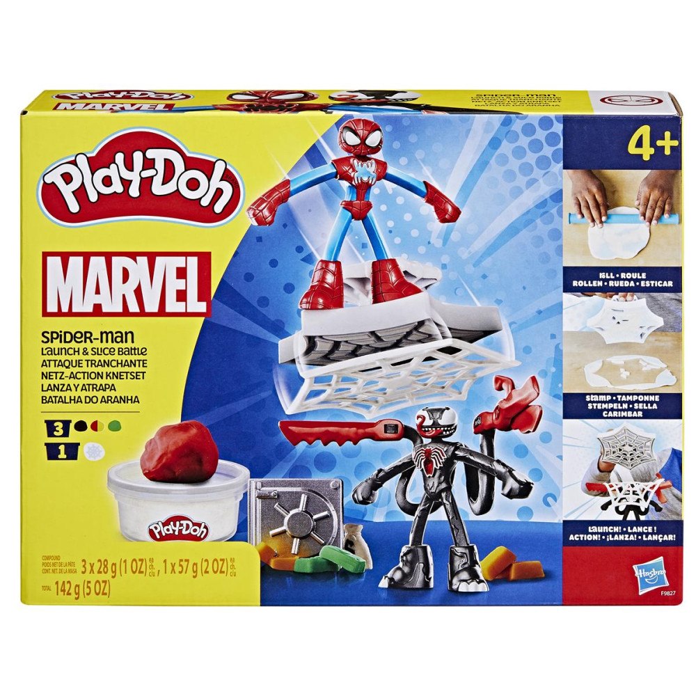 Play-Doh PD SPIDERMAN LAUNCH AND SLICE BATTLE SET