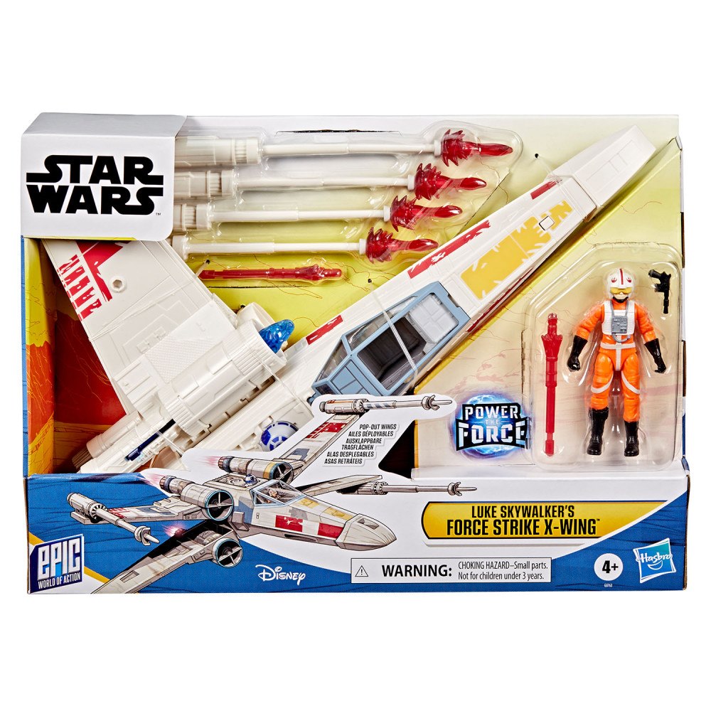 Star Wars SW 4in Playset Luke Skywalkers Force Strike X-Wing