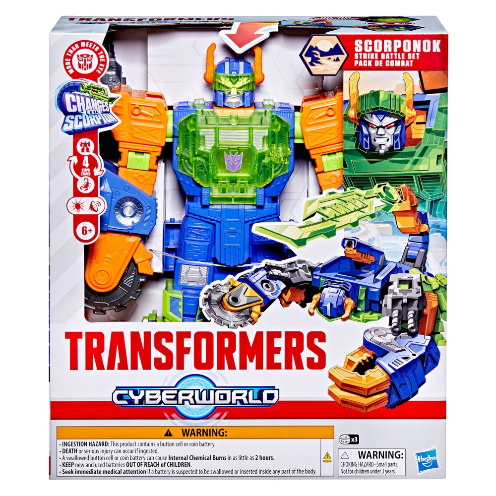 Transformers TRA Cyberworld 14in Figure Strike Battle Set Scorponok