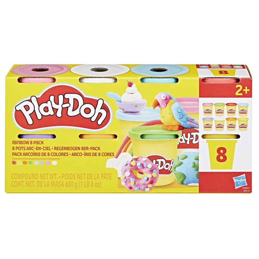 Play-Doh Compound 8-pk Rainbow 85g
