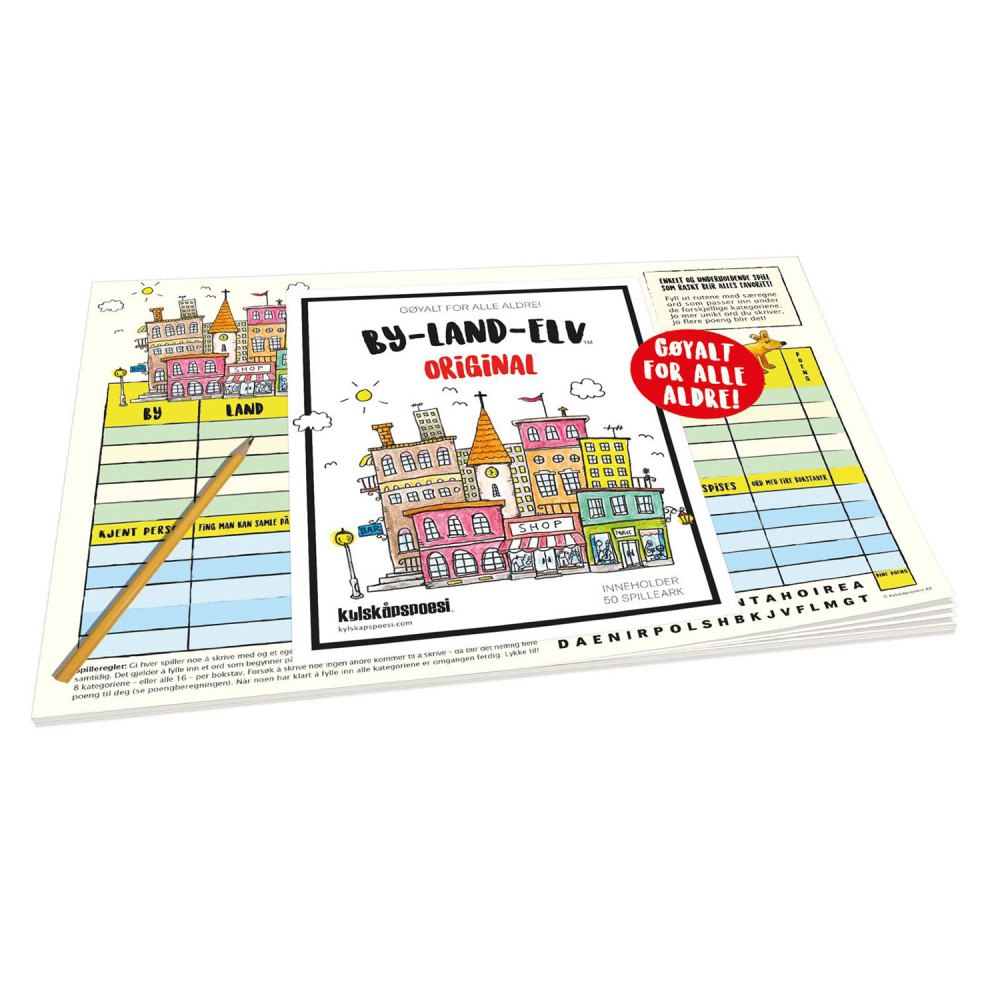 Kylskåpspoesi KYLSKPOESI Spillblokk By-Land-Elv (NO)