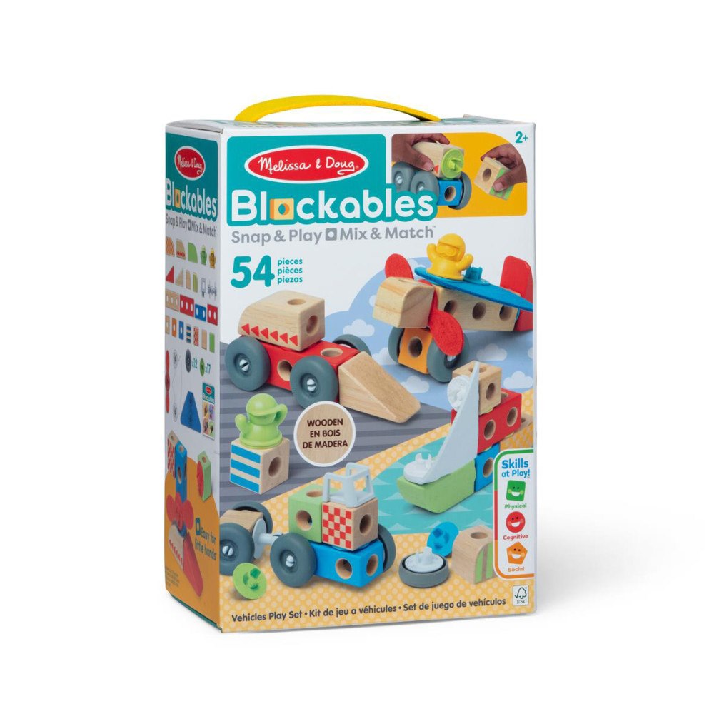 Melissa & Doug Blockables Play set Vehicles