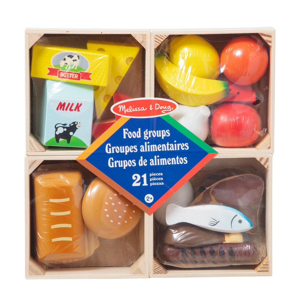 Melissa & Doug MND Wooden Food Playset Food Groups
