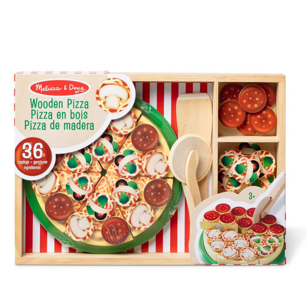Melissa & Doug MND Wooden Food Playset Pizza