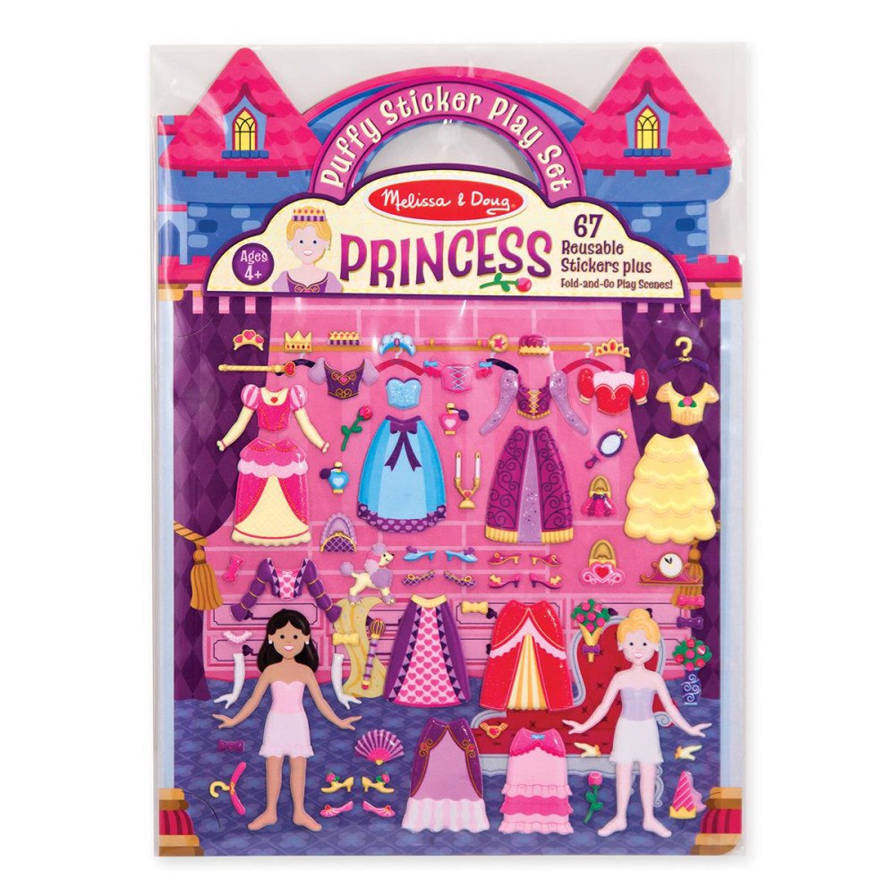 Melissa & Doug Reusable Puffy Stickers Princess