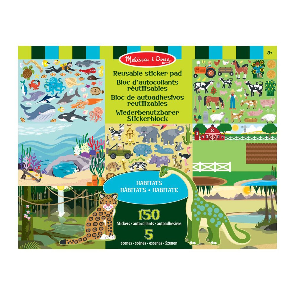 Melissa & Doug Reusable Sticker Pad - Habitats