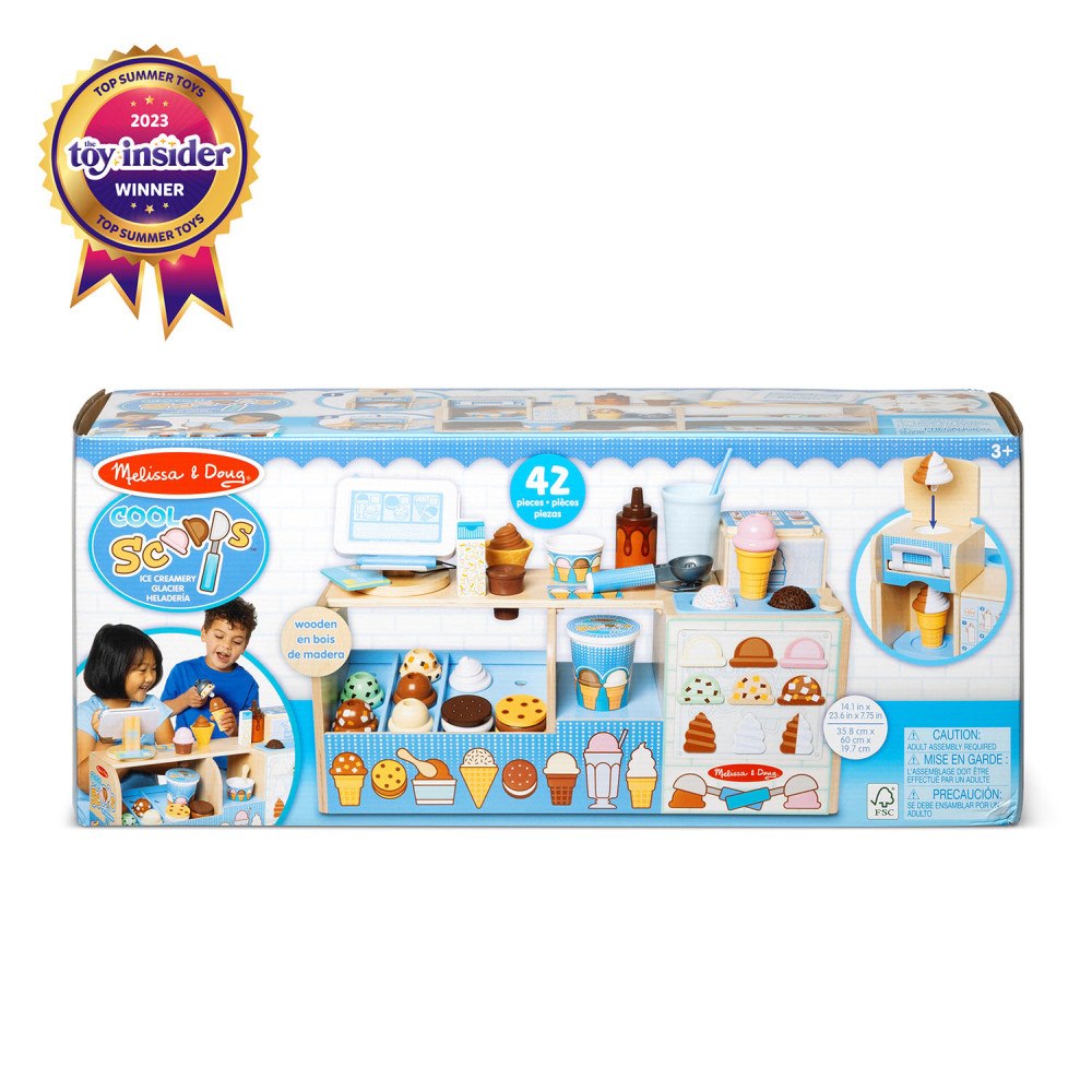 Melissa & Doug MND Wooden Playset Cool Scoops Ice Creamery