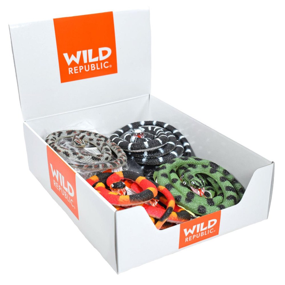 Wild Republic RUBBER SNAKES 66CM ASSORTMENT PDQ