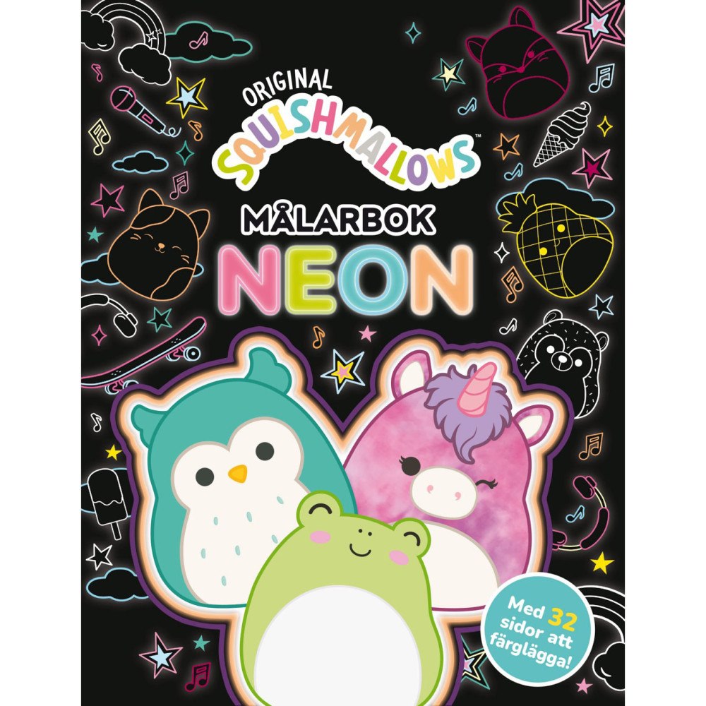 Squishmallows Squishmallows: Målarbok neon