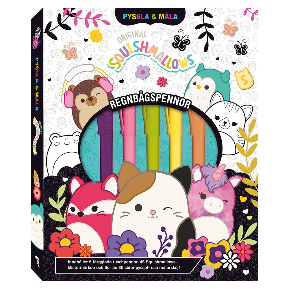Squishmallows Squishmallows : Pyssla & måla regnbågspennor