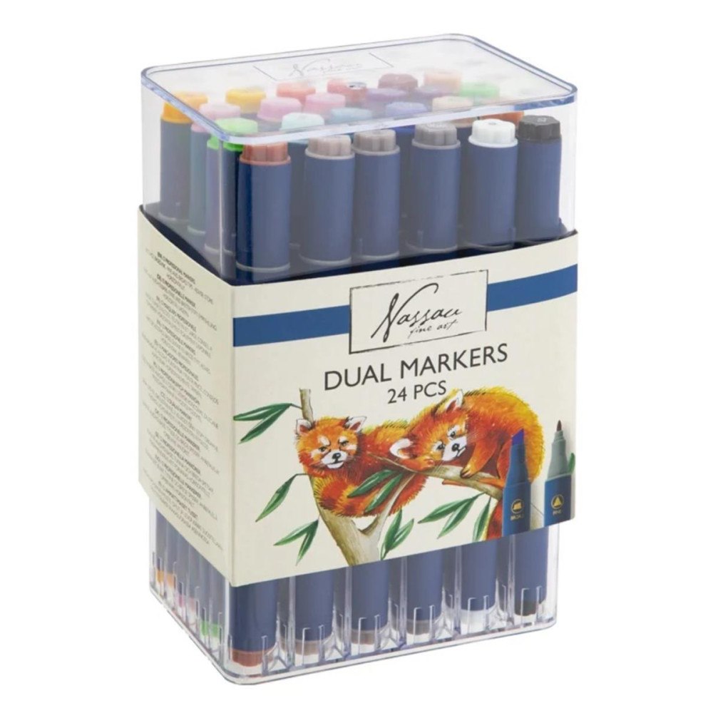 Nassau Round dual markers 24 pcs