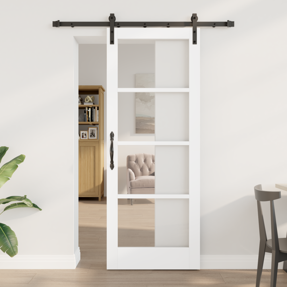 vidaXL Skjutdörr med Hårdvarusats 'ORKDAL'Vit 78x202 cm
