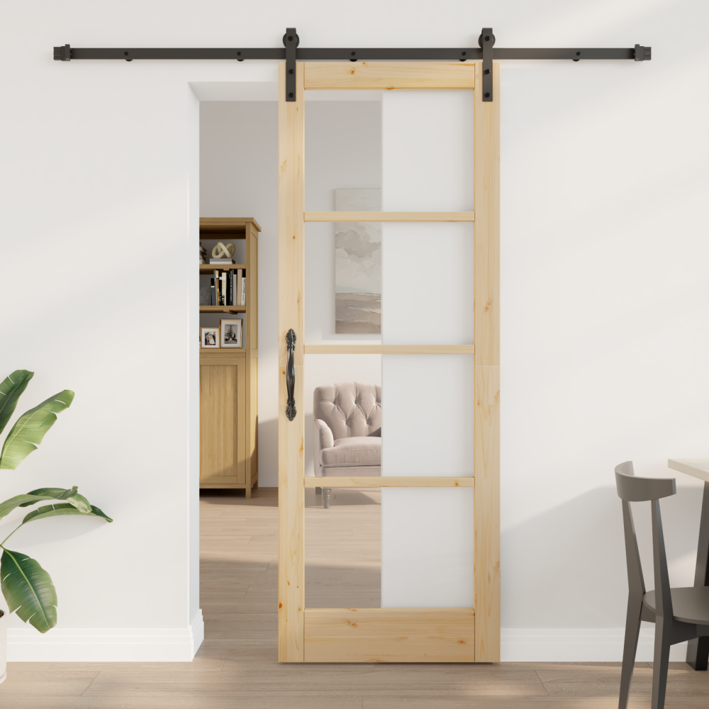 vidaXL Skjutdörr med Hårdvarusett 'ORKDAL'78x211 cm