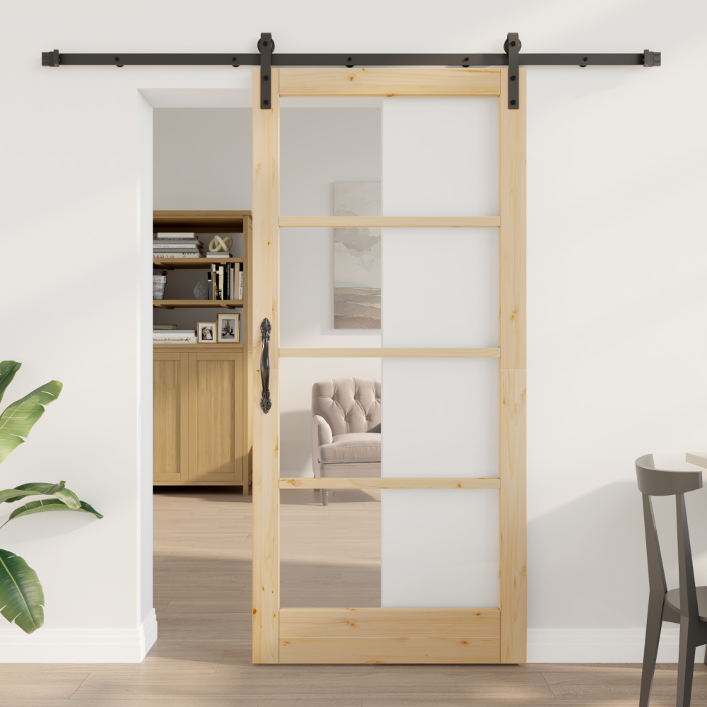 vidaXL skjutdörr med hårdvarusats 'ORKDAL'93x202 cm