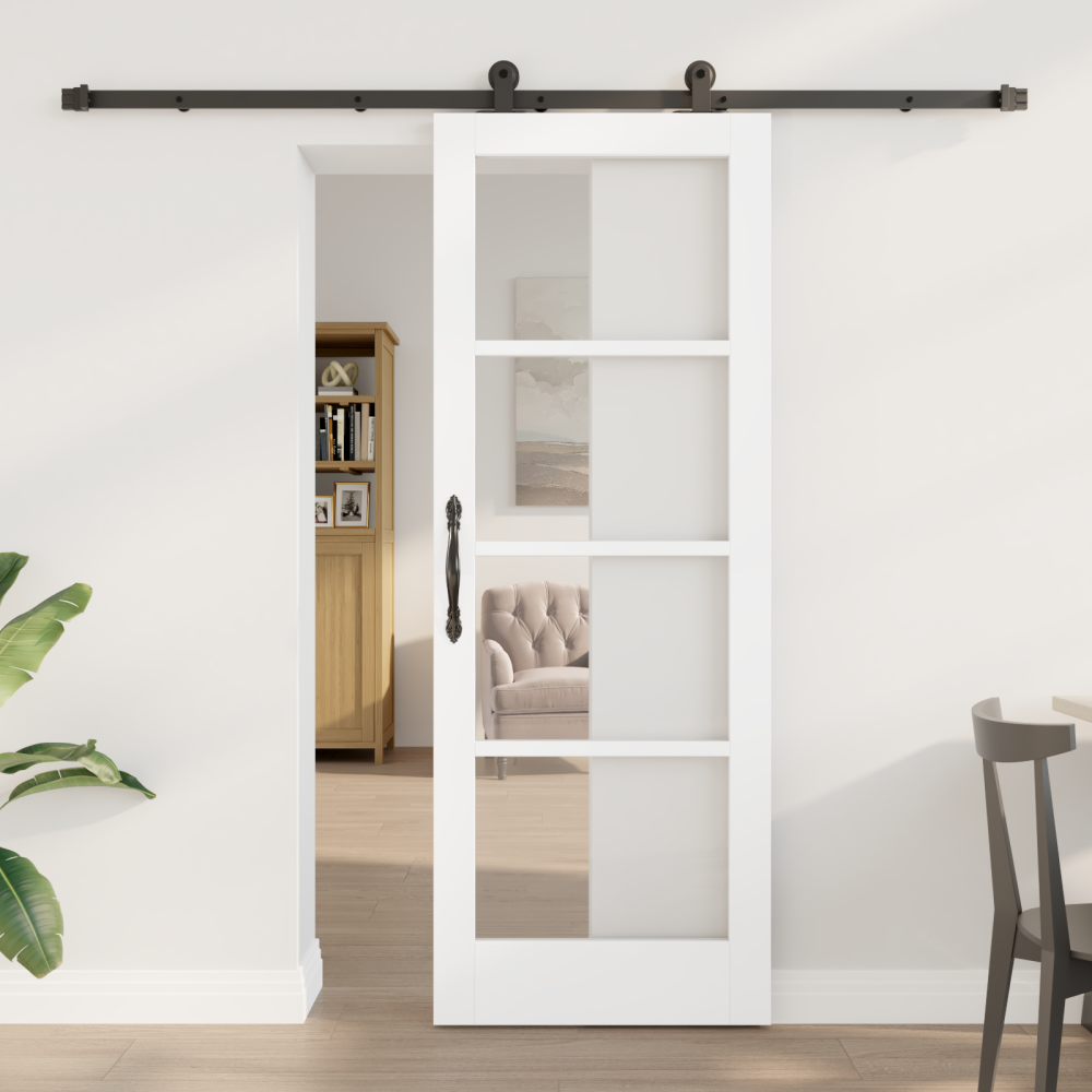 vidaXL Skjutdörr med Utrustningsset "ORKDAL" Vit 73.5x198.5 cm