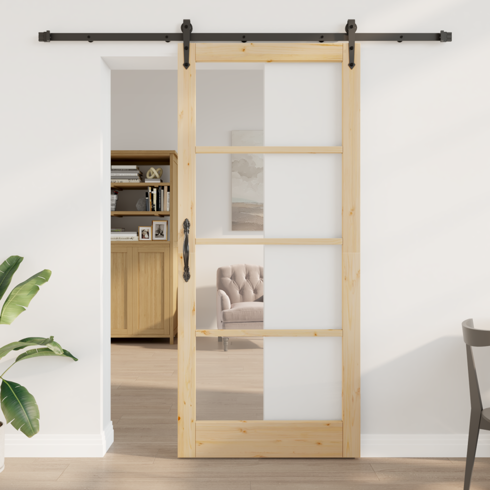 vidaXL skjutdörr med hårdvarusett 'ORKDAL'93x211 cm