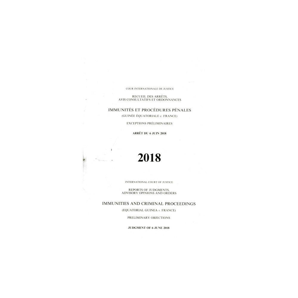United Nations Immunities and Criminal Proceedings (häftad, eng)