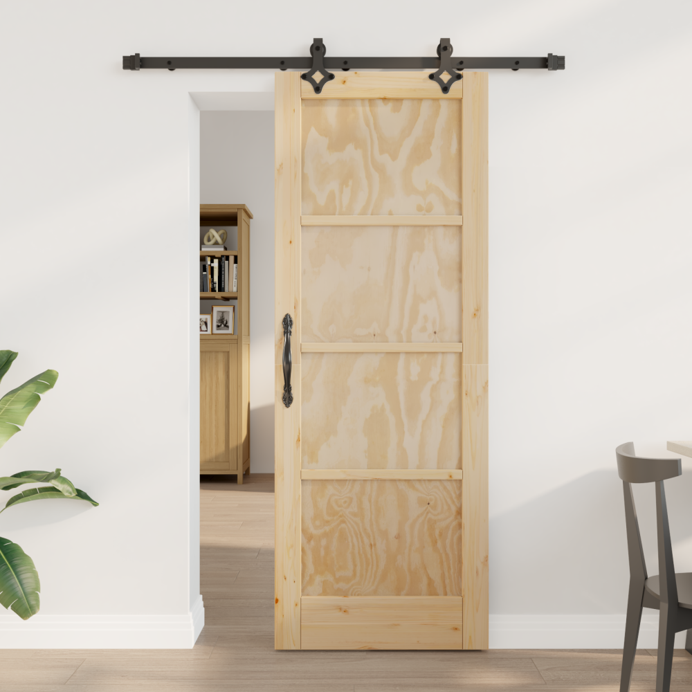 vidaXL Skjutdörr med hårdvarusats 'ORKDAL'Solid Wood Pine