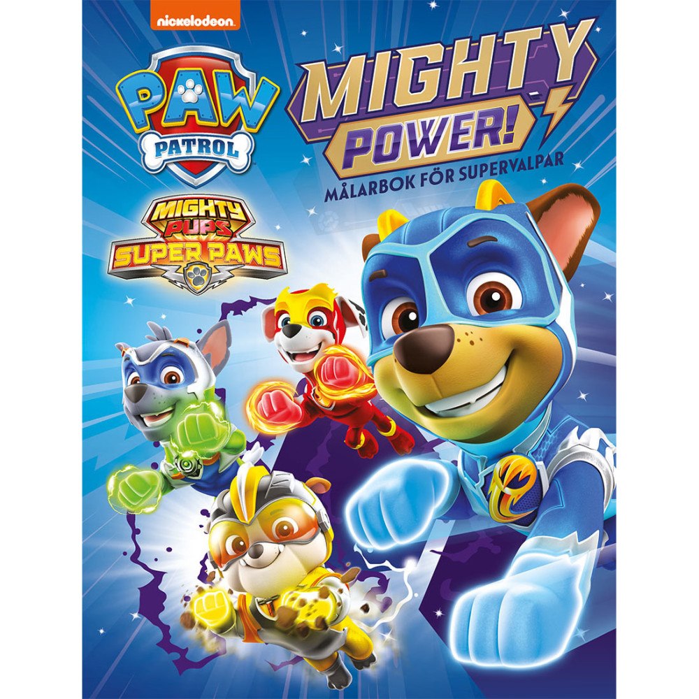 Paw Patrol Paw Patrol: Mighty power! målarbok för supervalpar