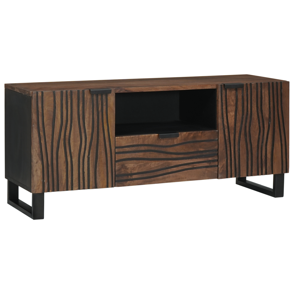 vidaXL TV-skåp - 105 x 33,5 x 46 cm, gjort av massivt mangoträ.