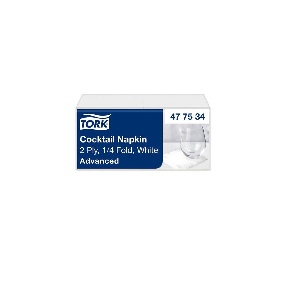 TORK Servett TORK Cocktail 2-lags vit 200/fp