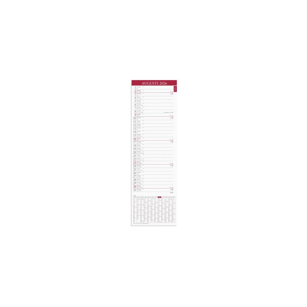 Burde Stor Bordskalender 2026