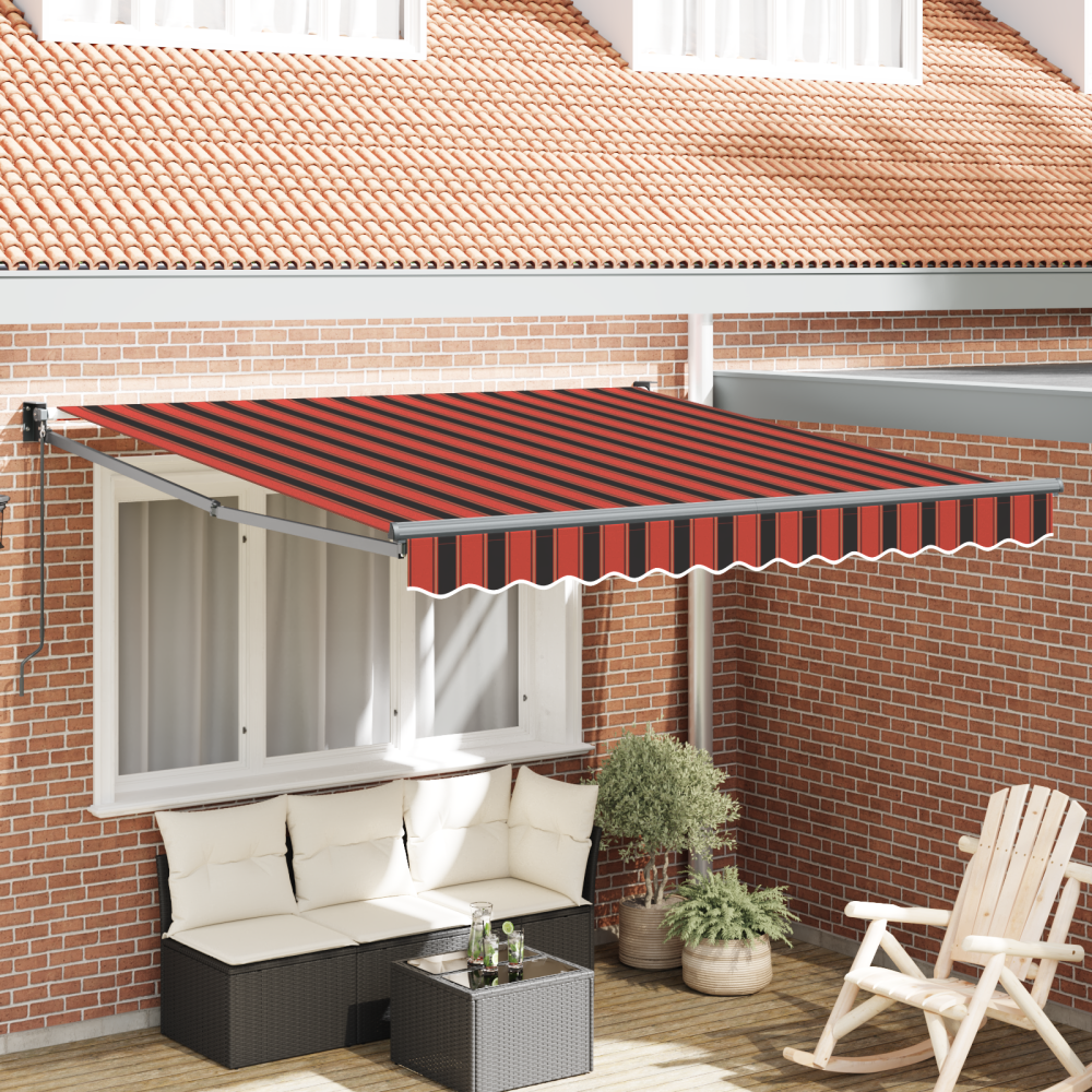 vidaXL Utfällbar markis Utdragbara Brun 300 x 250 cm Polyester, Metall