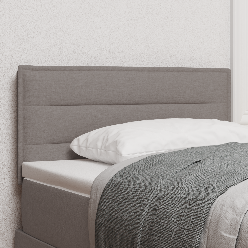vidaXL LED huvuddyna med LED -remsljus Väggmonterad Taupe 100 cm tyg