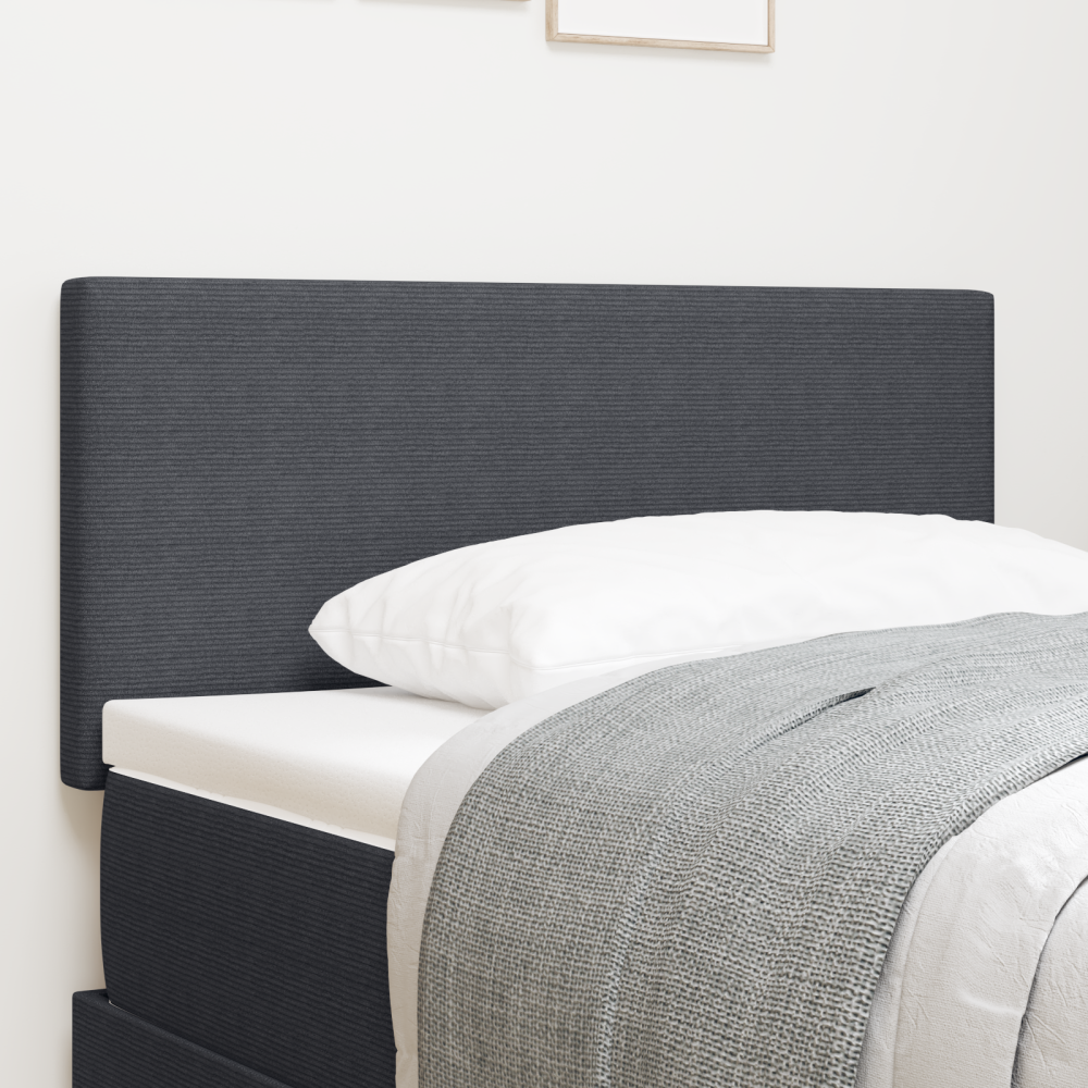 vidaXL LED huvuddyna med LED -remsljus Väggmonterad Mörkgrå 90 cm tyg