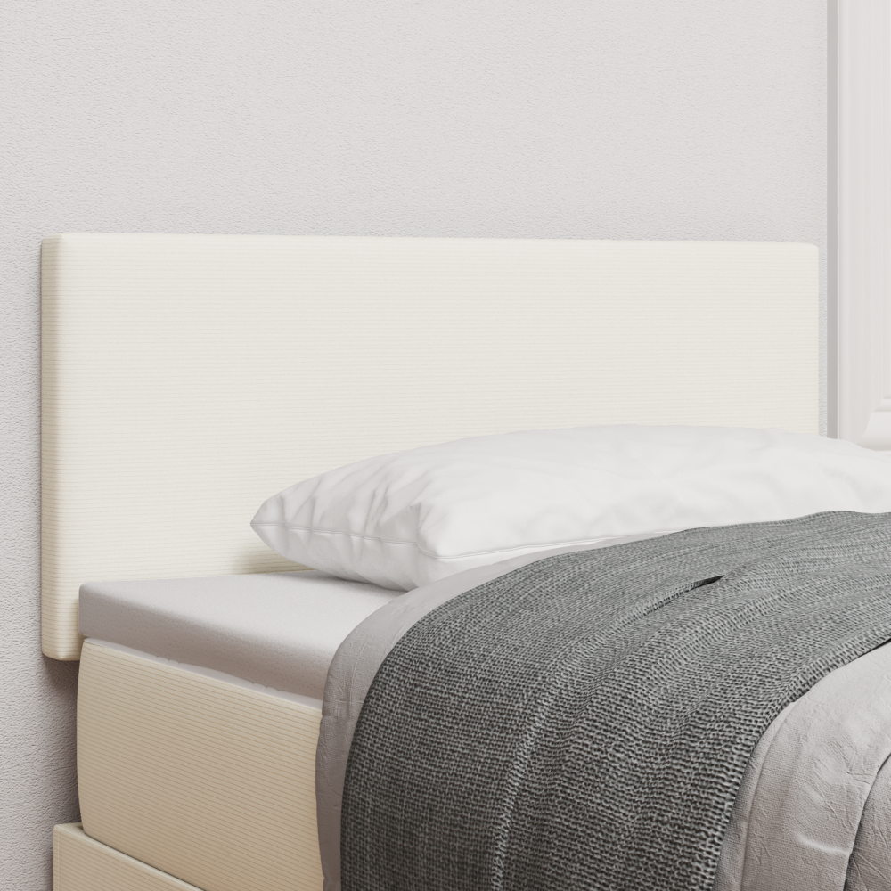 vidaXL LED huvuddyna med LED -remsljus Väggmonterad Kräm 90 cm tyg