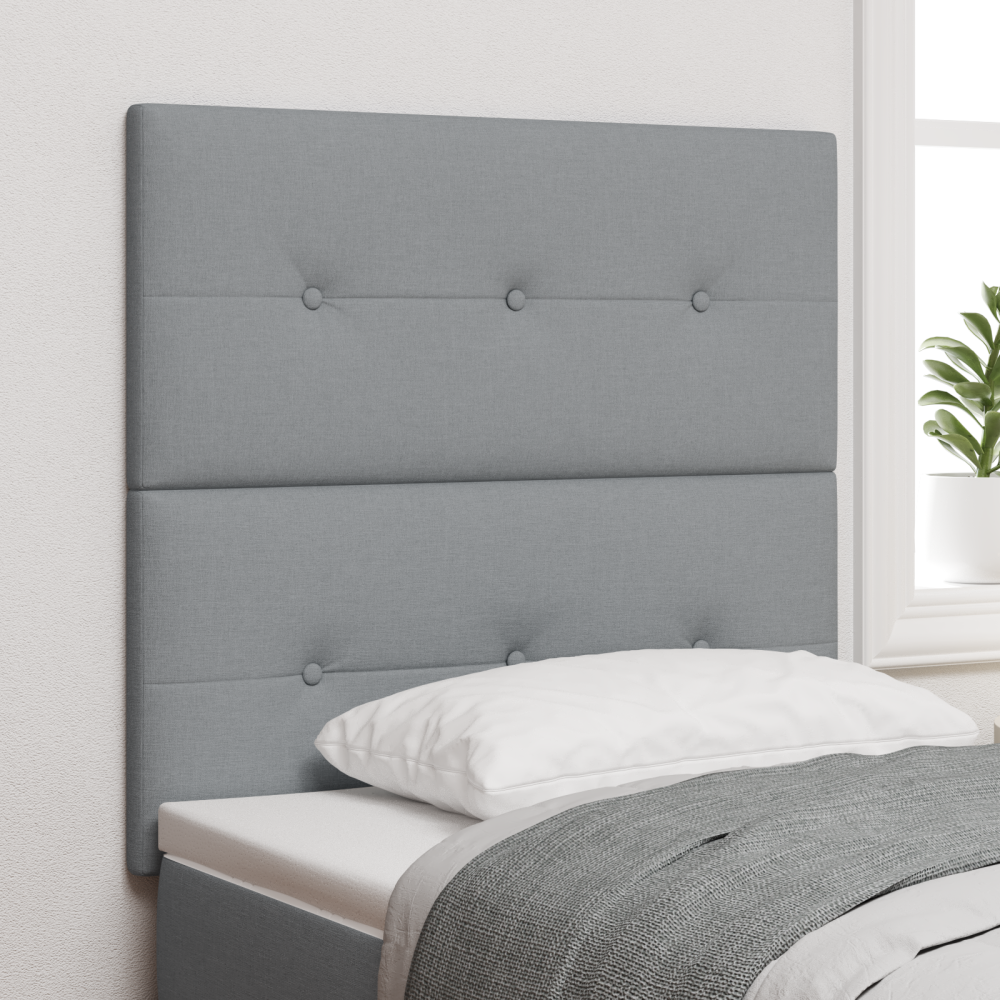 vidaXL LED Huvudgavel Ljusgrå 80 cm Tyg