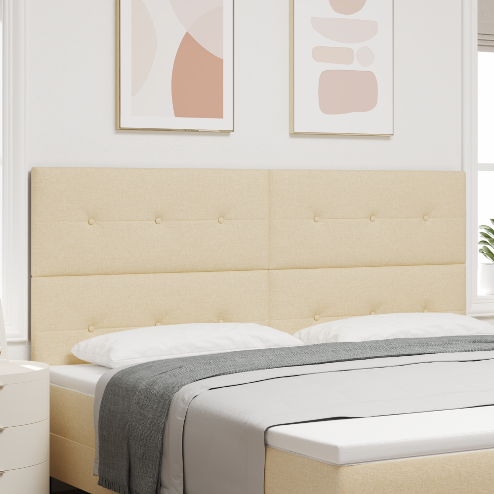 vidaXL LED huvuddyna med LED -remsljus Kräm 200 cm Polyester