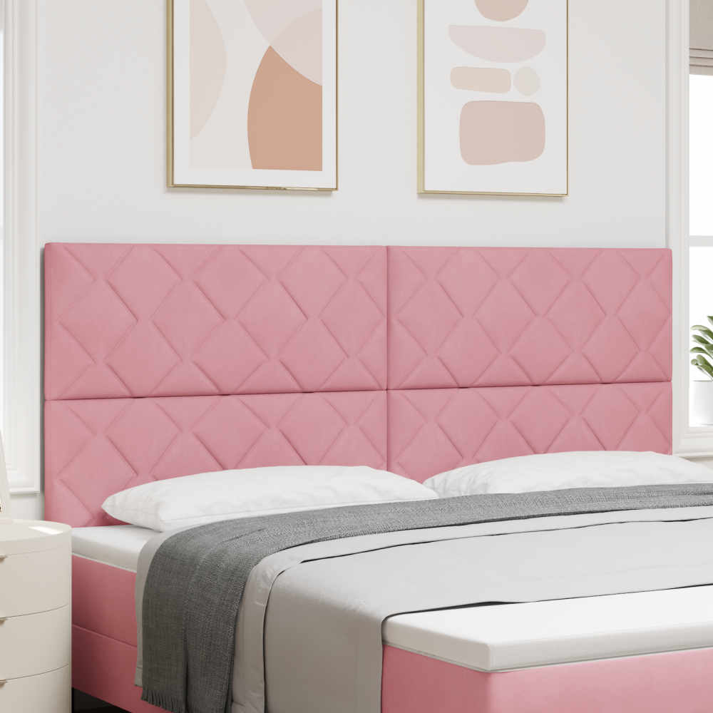 vidaXL LED huvuddyna Rosa 200 cm Sammet
