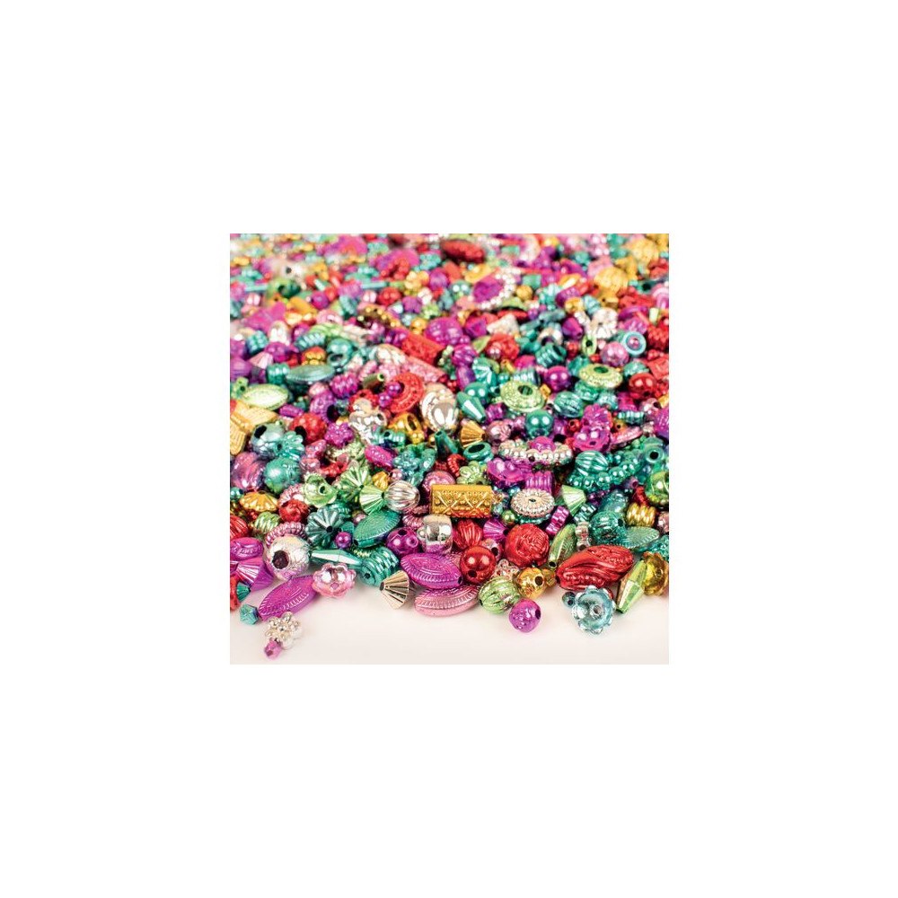 Playbox Plastpärlor metallic 500g