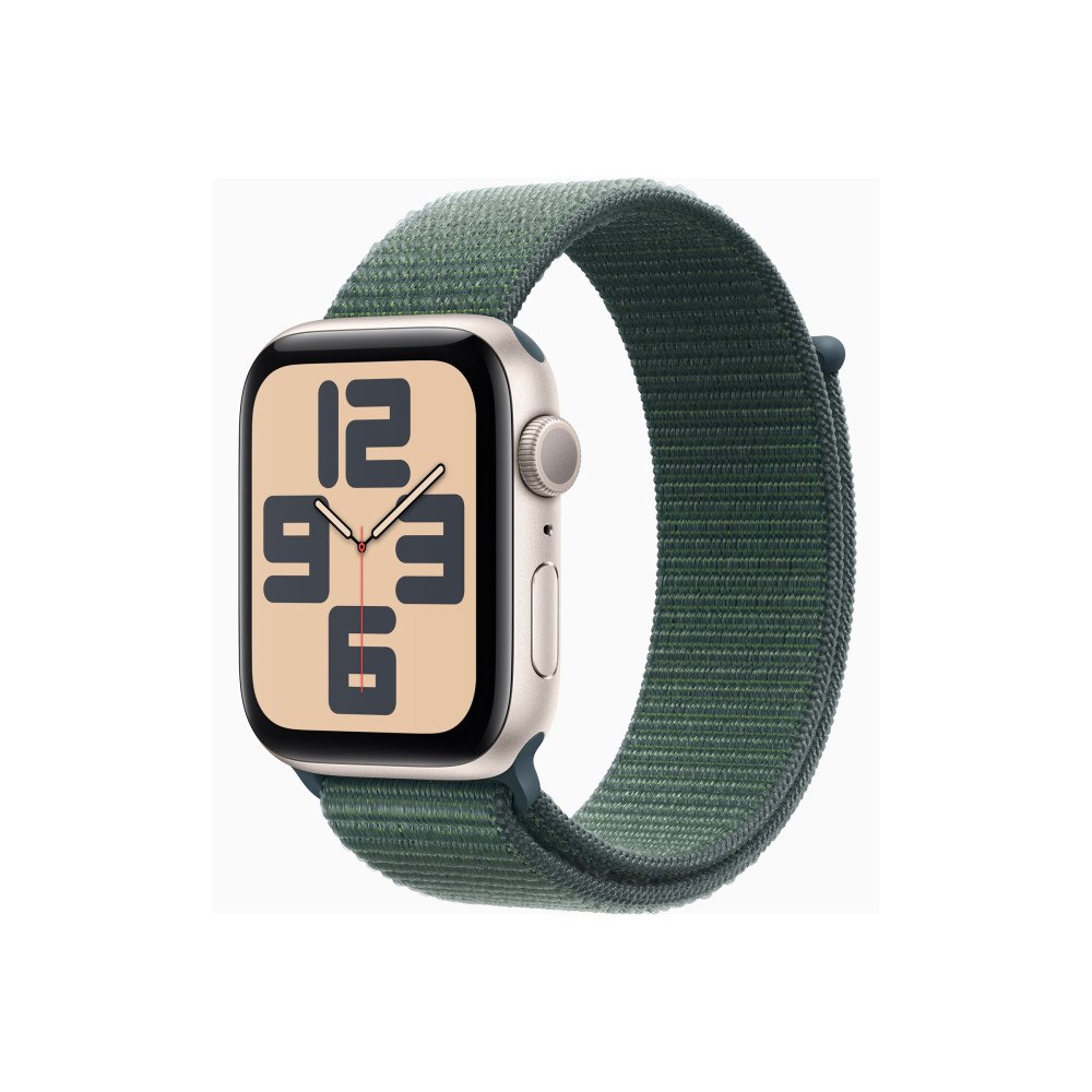 Apple Apple Watch SE (GPS) 2a generation - stjärnljusaluminium - smart klocka med sportögla - sjögrön - 32 GB