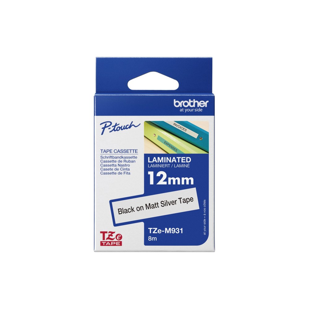 Brother Brother TZe-M931 - bandlaminat - 1 kassett(er) - Rulle (1,2 cm x 8 m)