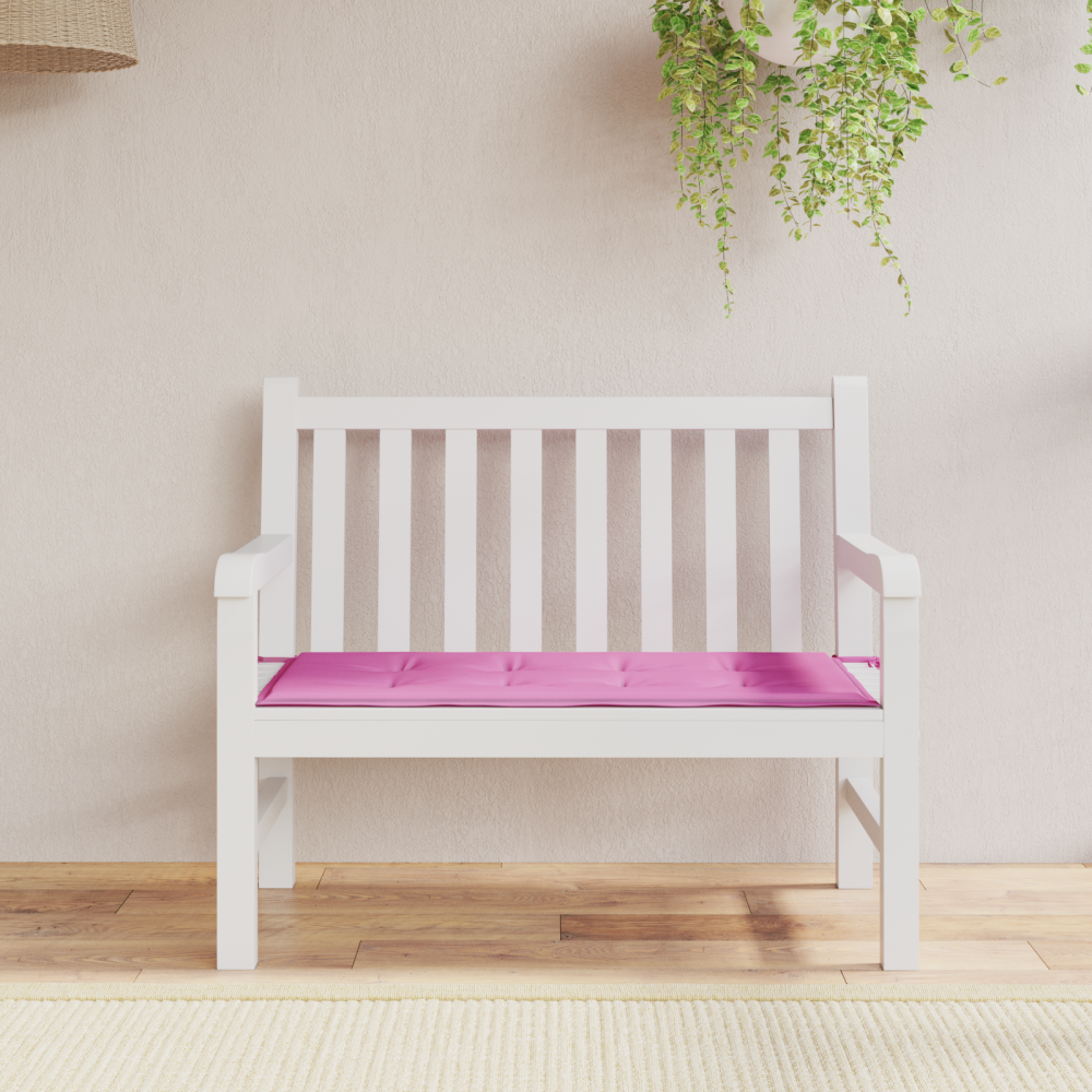 vidaXL Trädgårdsbänksdyna Rosa 120x50x4 cm Oxford Tyg