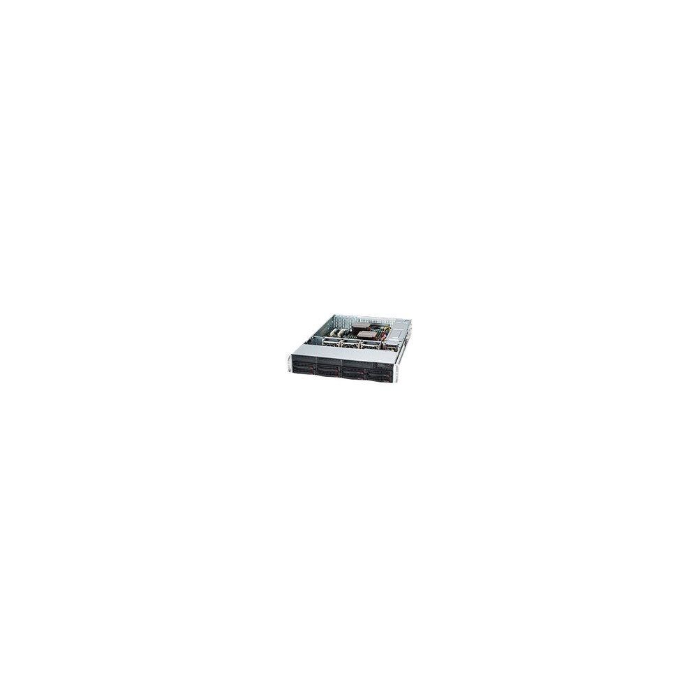 Supermicro Supermicro SC825 TQC-R802LPB - kan monteras i rack - 2U - förbättrad utökad ATX